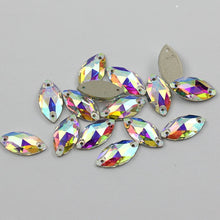 #204 AA Quality 4 Sizes Boutique Navette Shape Crystal Sew On Rhinestones