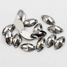 #204 AA Quality 4 Sizes Boutique Navette Shape Crystal Sew On Rhinestones