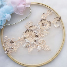 Obsessions 3D Embroidery Lace Flower Applique Pearl Beaded Tulle