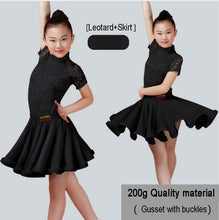 #2295 Girls Latin Dance Ballroom Salsa Tango Leotard And Skirt