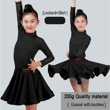 #2295 Girls Latin Dance Ballroom Salsa Tango Leotard And Skirt