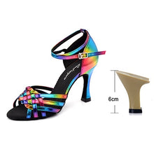 #BR011 Latin-Salsa Rainbow Color Ballroom Dance Shoes