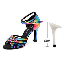 #BR011 Latin-Salsa Rainbow Color Ballroom Dance Shoes