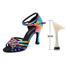 #BR011 Latin-Salsa Rainbow Color Ballroom Dance Shoes