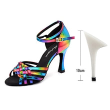 #BR011 Latin-Salsa Rainbow Color Ballroom Dance Shoes