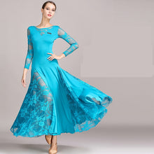 #B22008 Woman Long Sleeve Waltz Tango Ballroom Dress