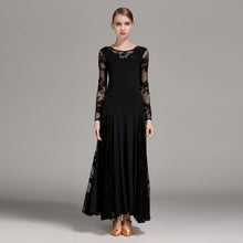 #B22008 Woman Long Sleeve Waltz Tango Ballroom Dress