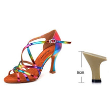 #BR002 Latin Rainbow Color Salsa- Ballroom Shoes